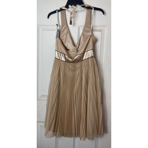 SUE WONG PLEATED HALTER MINI DRESS - Picture 9 of 9